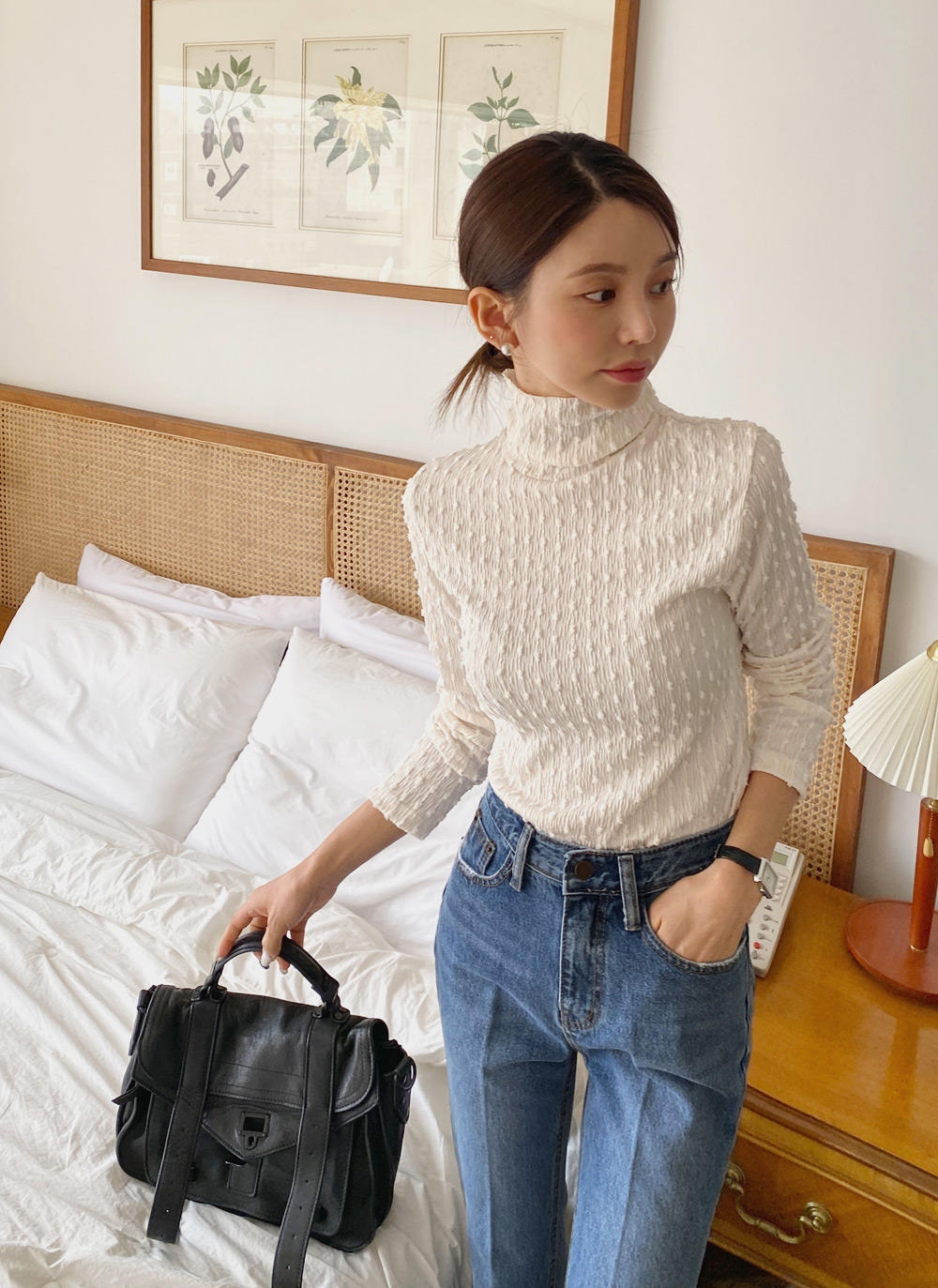 センタープレスフレアデニムパンツ | レディースファッション
