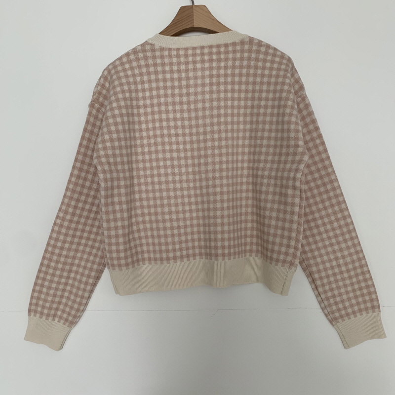カーディガン/ボレロを使った「ギンガムチェックスカート」の