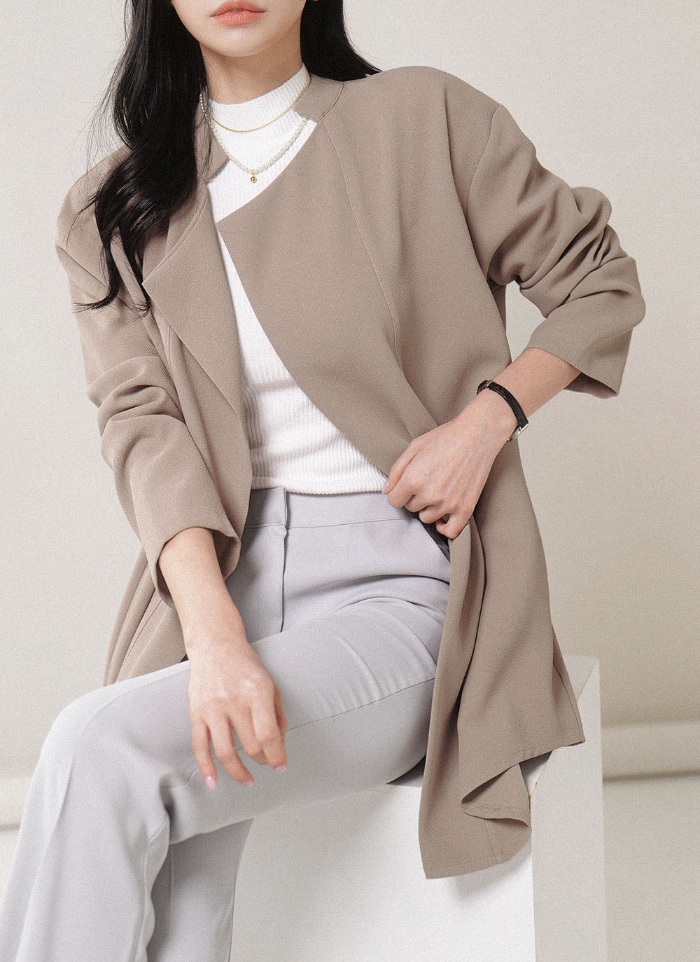 ハーフネックスリムリブニット | DHOLIC | 詳細画像5