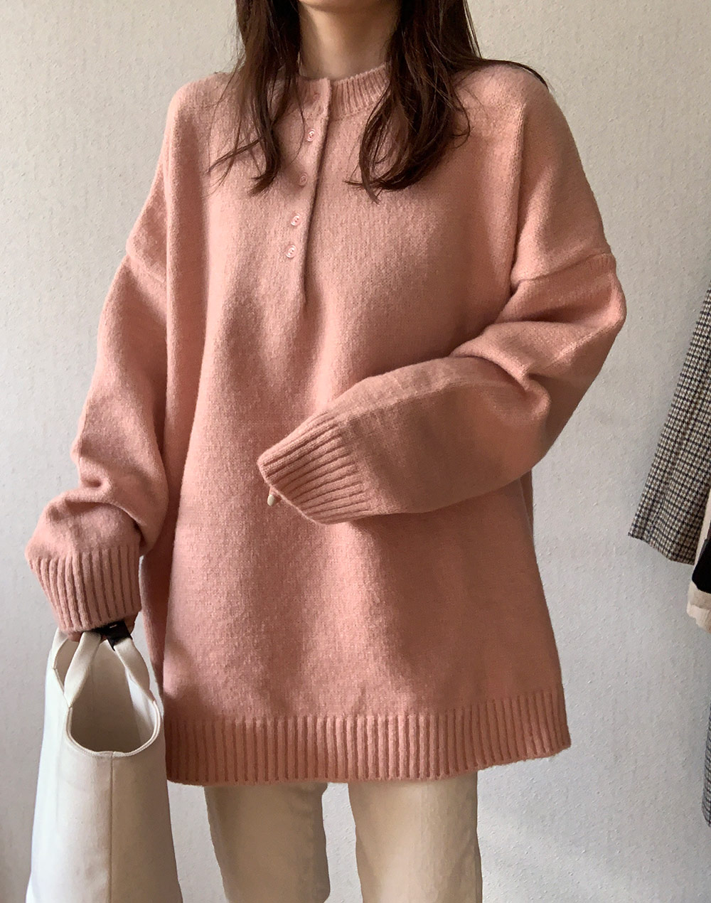 新品未使用タグ付 WRAPINKNOT ヘンリーネックニット