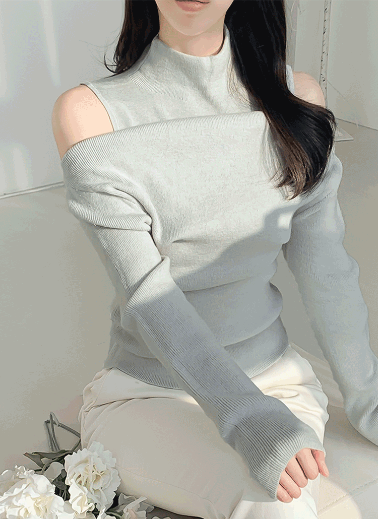 ハイネックオフショルニット | レディースファッション通販 - DHOLIC