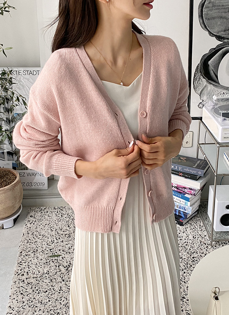 アルパカ混メランジニットカーディガン | レディースファッション通販