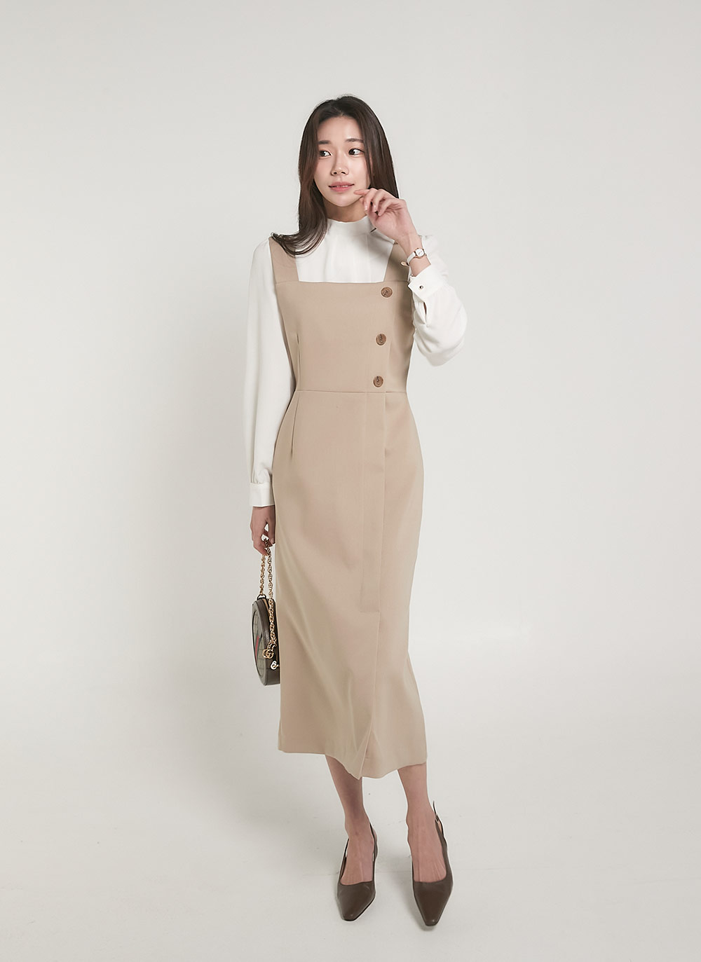 ボタンスリットノースリワンピース | DHOLIC | 詳細画像2