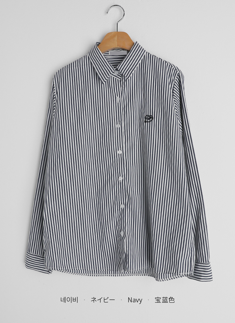 ストライプハート刺繍シャツ | DHOLIC | 詳細画像24