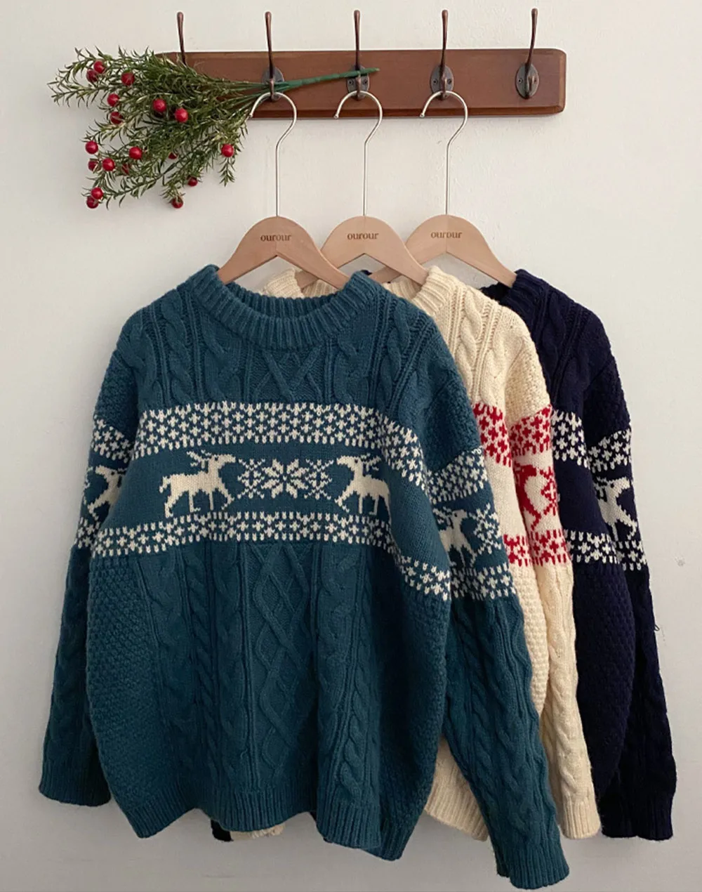 トナカイノルディック柄ニット | レディースファッション通販 - DHOLIC 