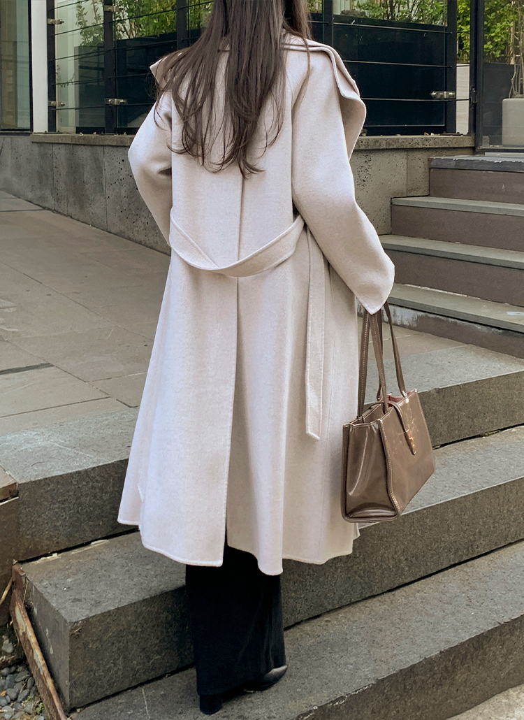 ウールカシミヤ混ダブルカラーコート | レディースファッション通販