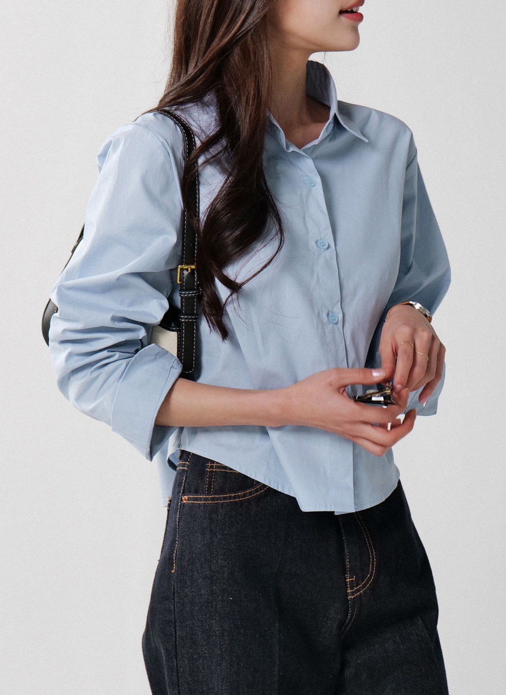 クロップドコットンシャツ | DHOLIC | 詳細画像14