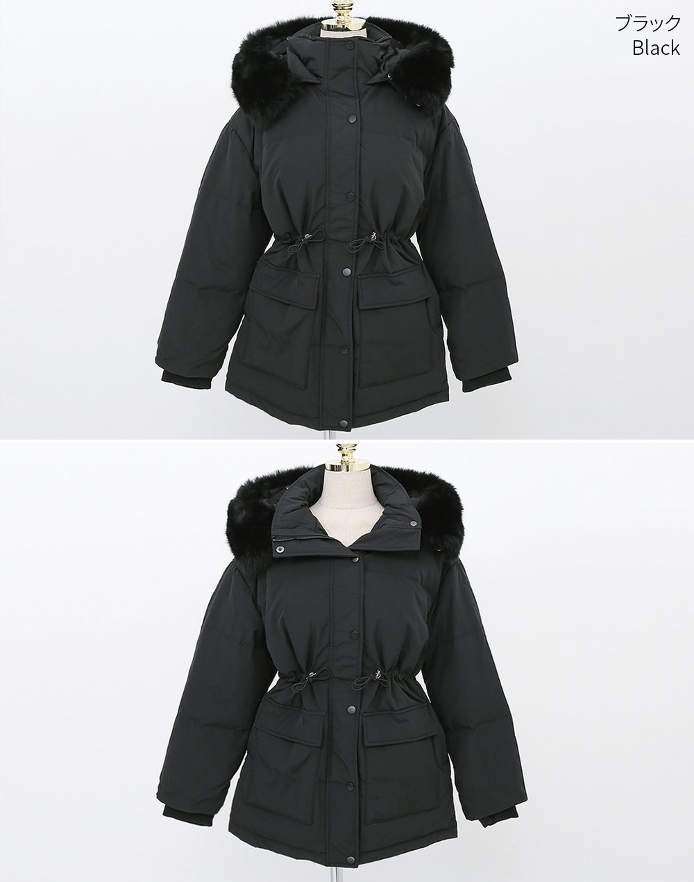 ファーフード付きダウンジャンパー | レディースファッション通販 - DHOLIC