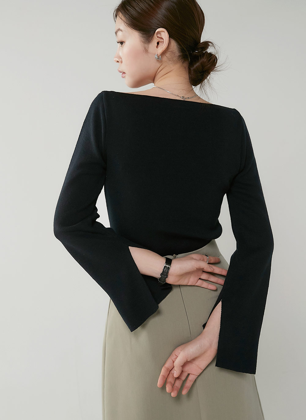 2TYPEスリットスリーブニット | DHOLIC | 詳細画像2