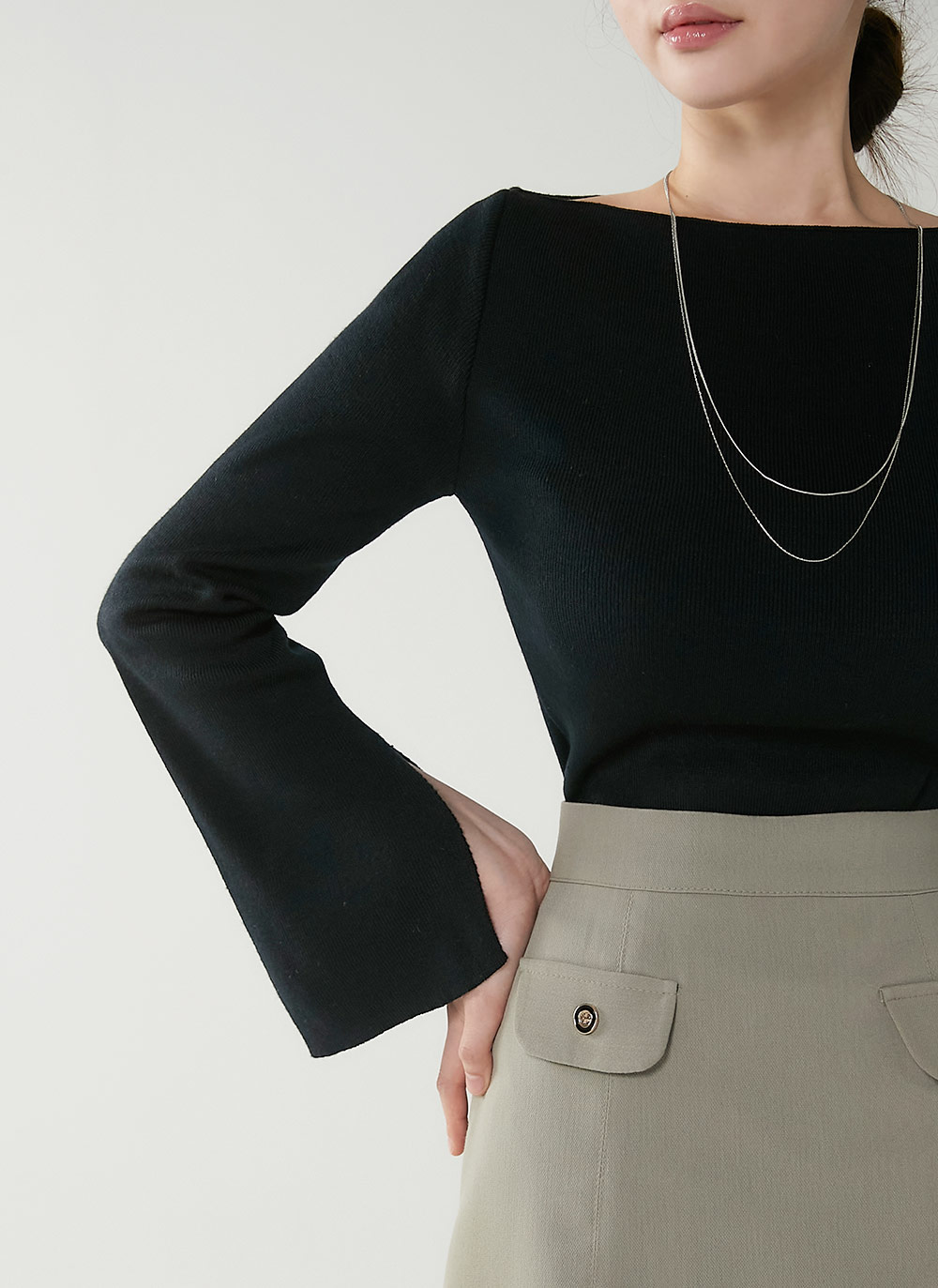 2TYPEスリットスリーブニット | DHOLIC | 詳細画像4