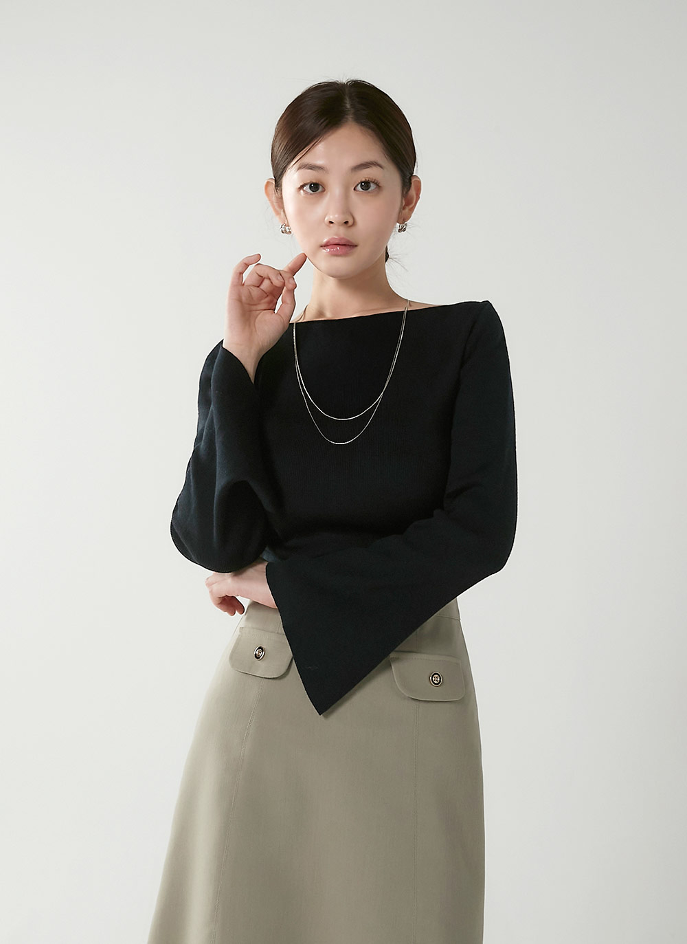 2TYPEスリットスリーブニット | DHOLIC | 詳細画像5