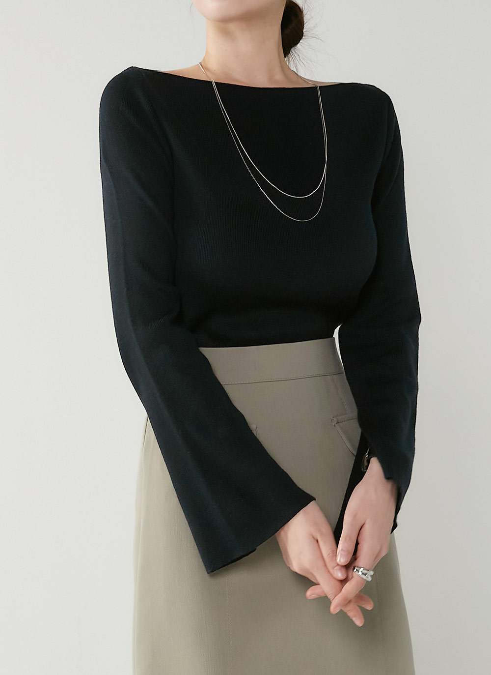 2TYPEスリットスリーブニット | DHOLIC | 詳細画像7