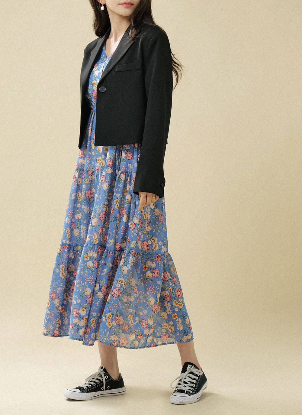 ワンボタンクロップドジャケット | レディースファッション通販 - DHOLIC