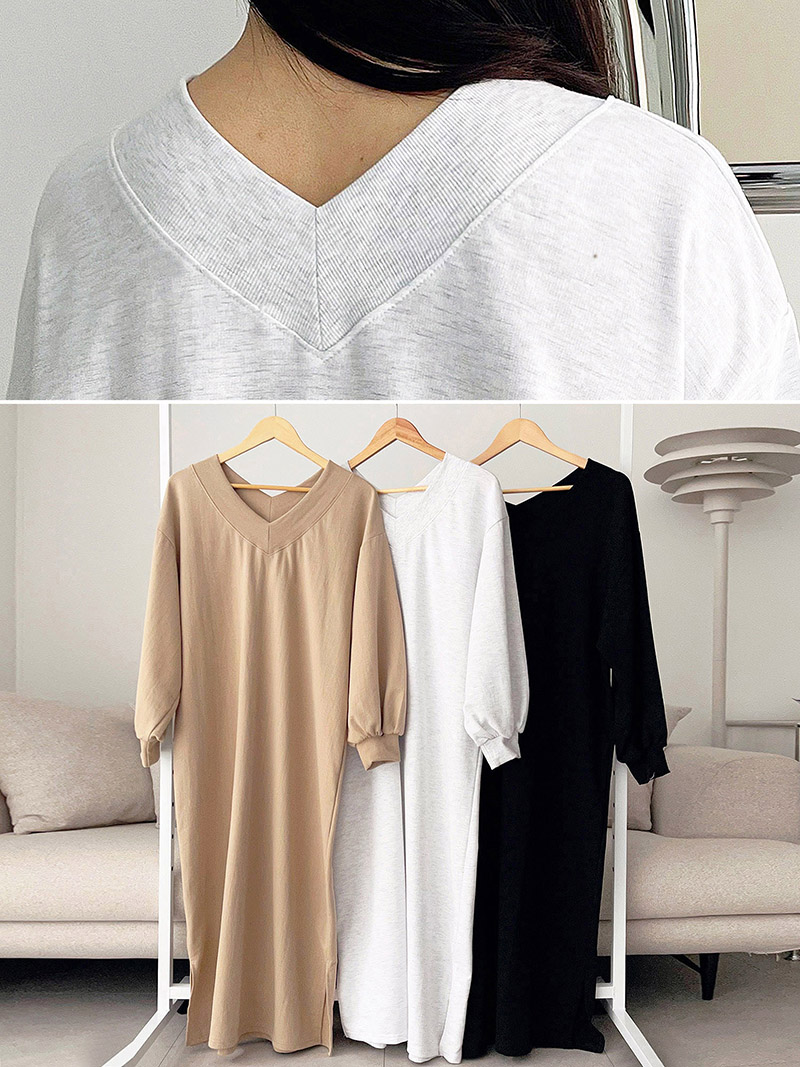 Vネックスウェットワンピース | レディースファッション通販 - DHOLIC