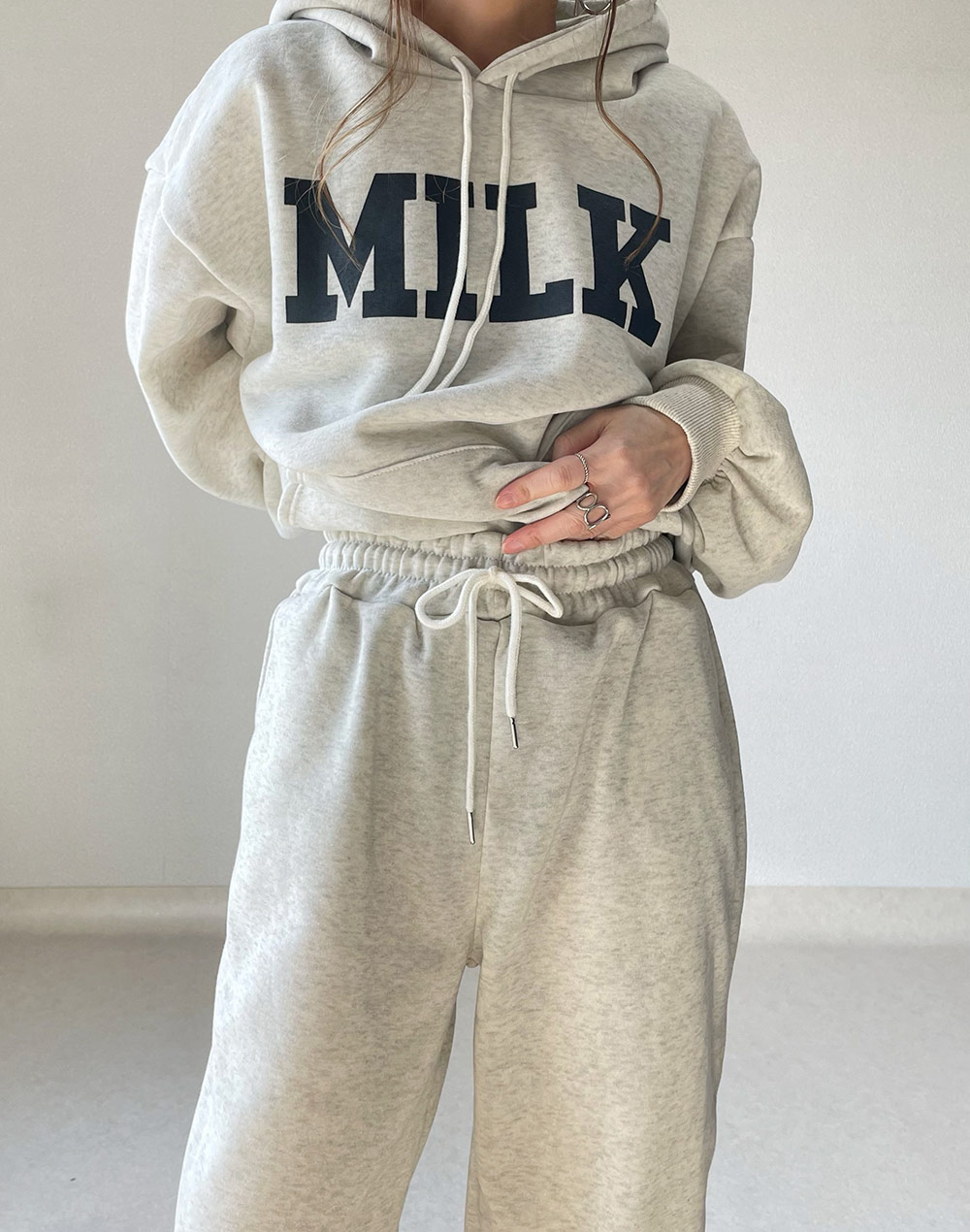 裏起毛スウェットパーカーセットアップ | レディースファッション通販