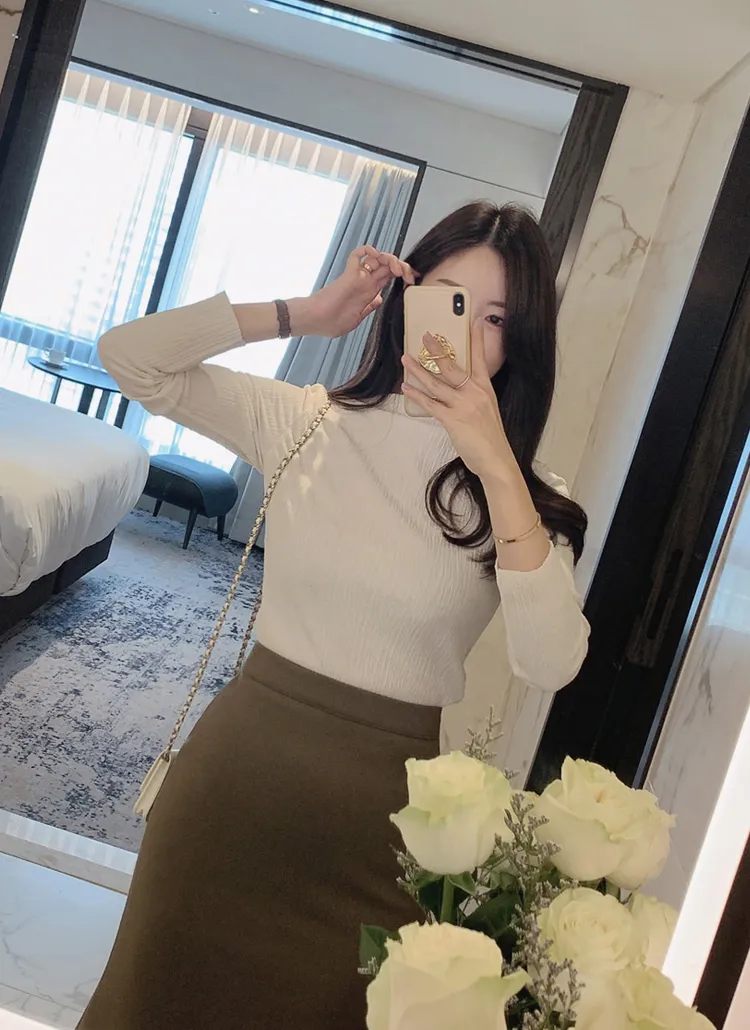ベルベットリンクル長袖Tシャツ | citynwoman | 詳細画像1