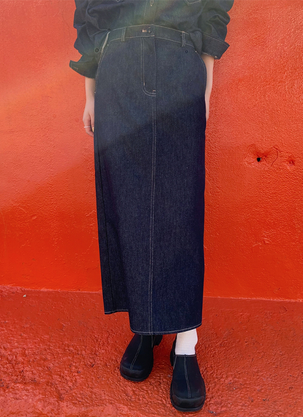 インディゴブルーデニムスカート | レディースファッション通販 - DHOLIC