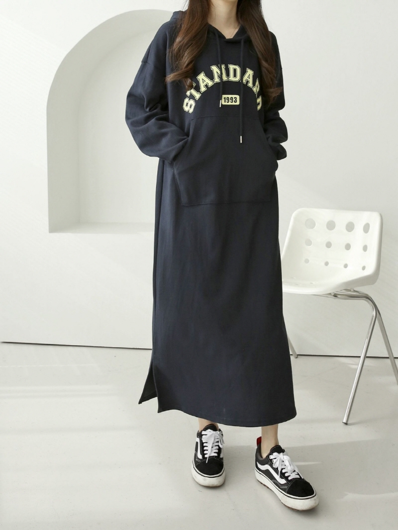 tralala ボーダーパーカーワンピース ♥ STANDARDパーカーワンピース | レディースファッション通販 - DHOLIC