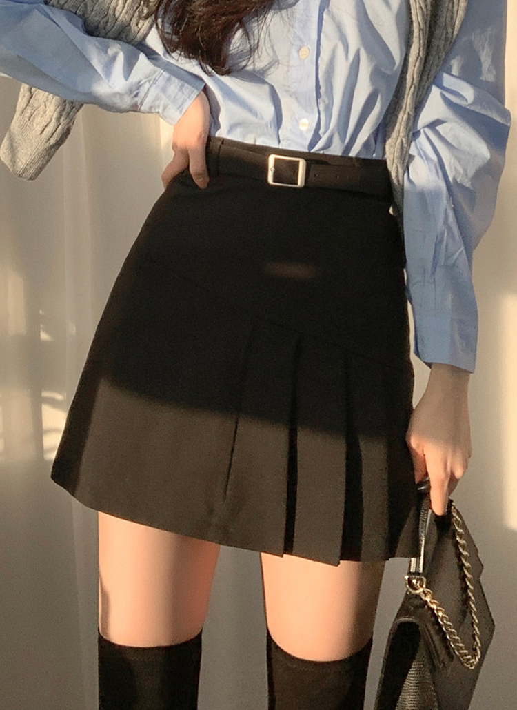 パンツ裏地サイドプリーツスカート | レディースファッション通販 - DHOLIC