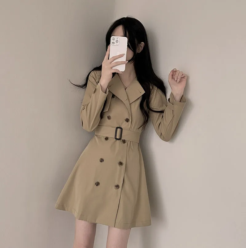 dholic ディーホリック　トレンチ　ワンピース　ノースリーブ　ベージュ　ミニ dholic - dholic ディーホリック トレンチ ワンピース