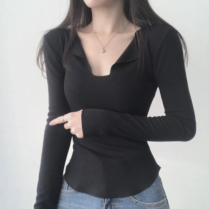 オープンネックスリムTシャツ | lilisense | 詳細画像20