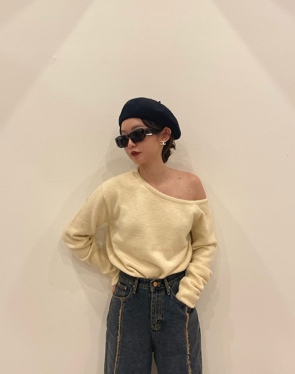 ワンショルダーニットトップス | レディースファッション通販 - DHOLIC