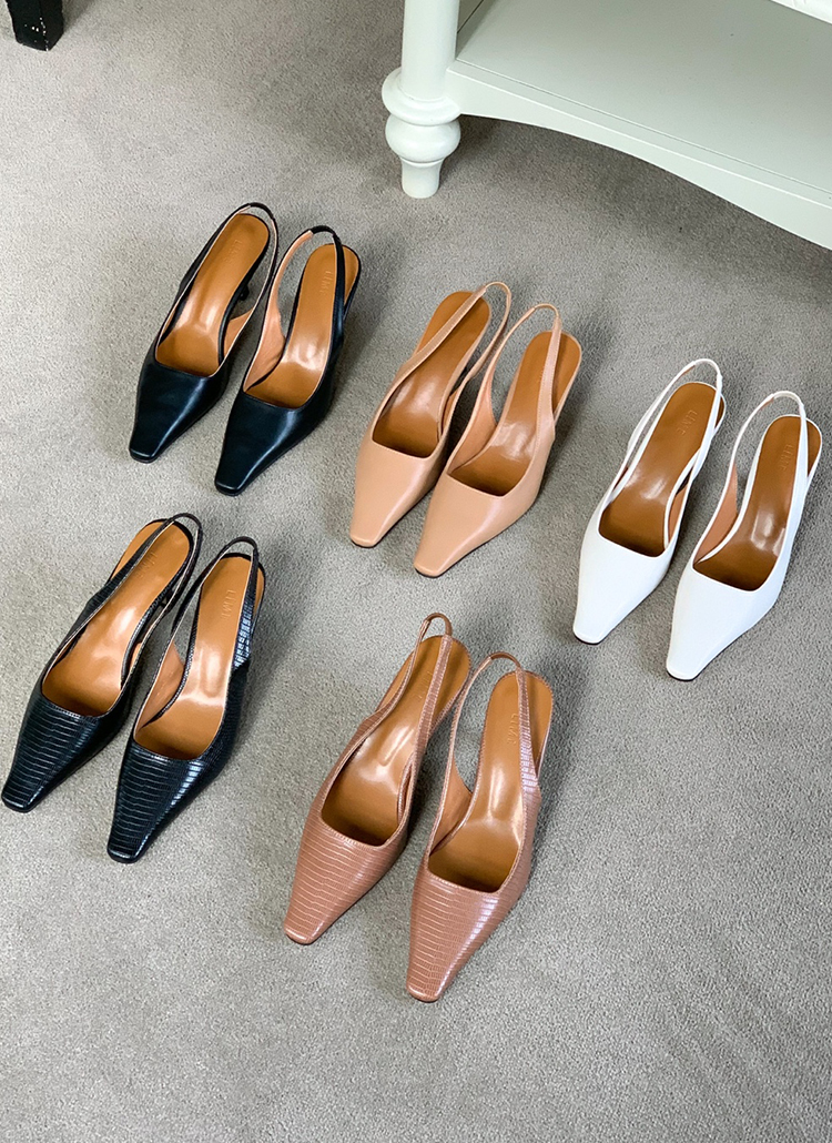 2TYPEスリムスクエアスリングバックパンプス | レディース