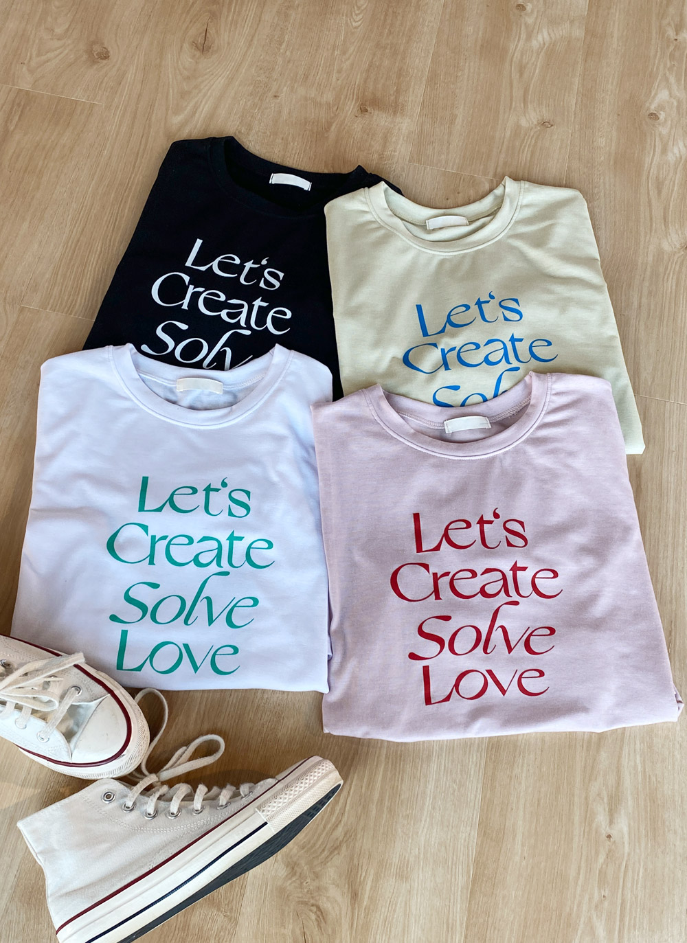 レタリングラウンドネックTシャツ | レディースファッション通販 - DHOLIC