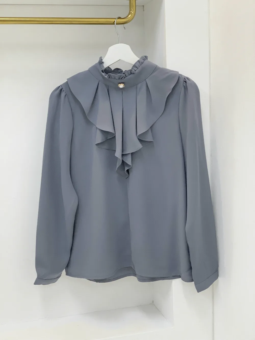 パールボタンラッフルブラウス | audreybubble | 詳細画像28