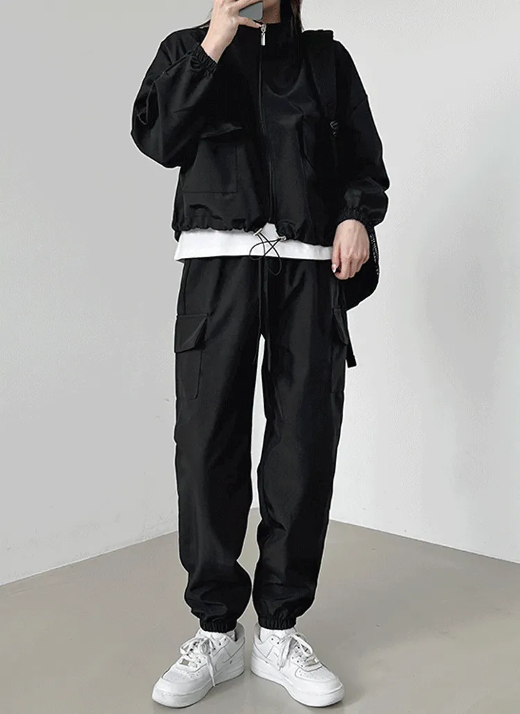 ナイロンフラップポケットジャンパー上下SET | loonough | 詳細画像1