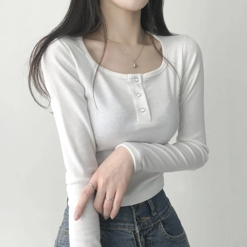ヘンリーネック長袖Tシャツ | lilisense | 詳細画像2