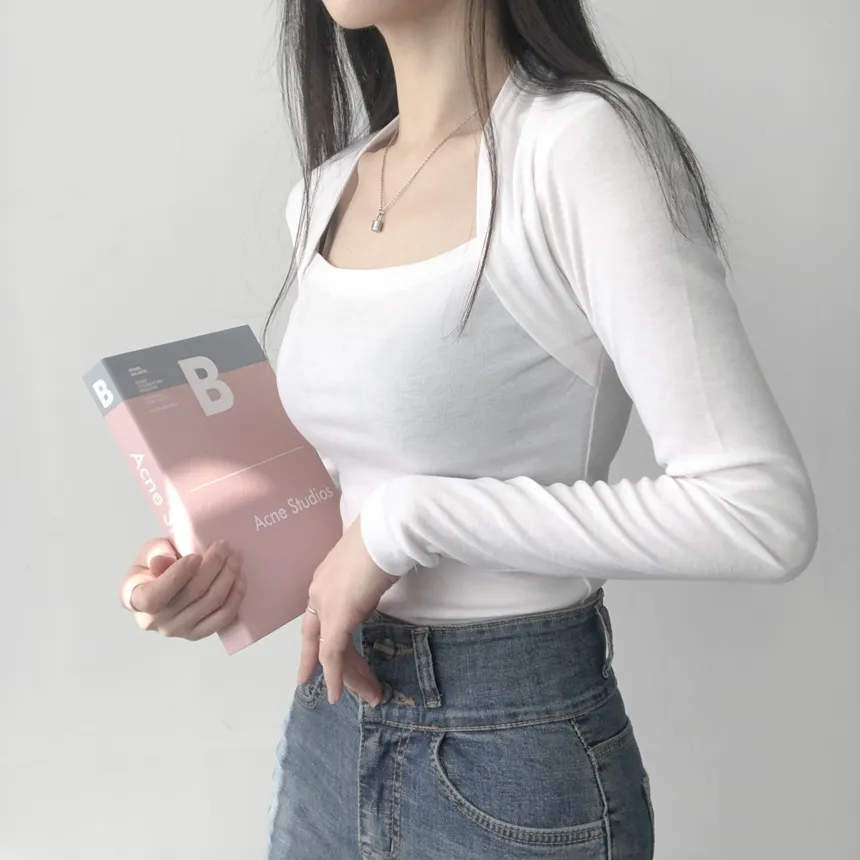 ボレロレイヤード風スリム長袖Tシャツ | lilisense | 詳細画像3