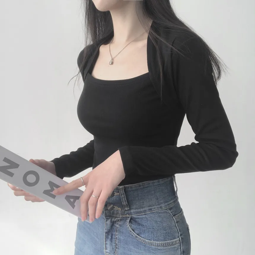 ボレロレイヤード風スリム長袖Tシャツ | lilisense | 詳細画像16