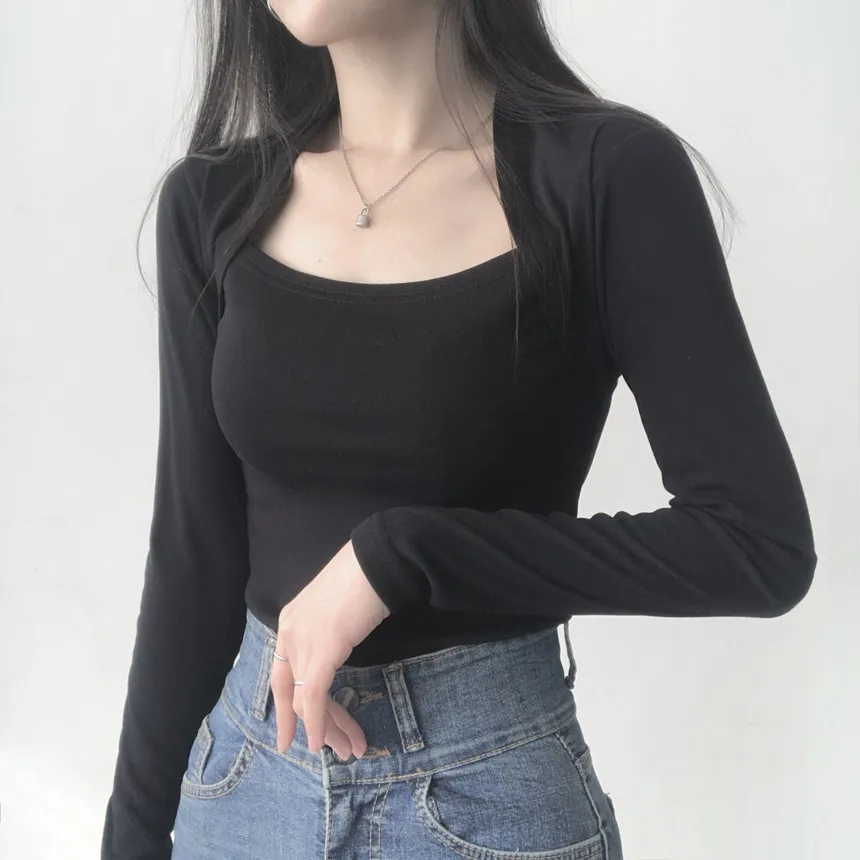 ボレロレイヤード風スリム長袖Tシャツ | lilisense | 詳細画像19