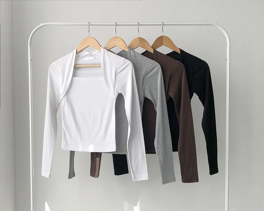 ボレロレイヤード風スリム長袖Tシャツ | lilisense | 詳細画像23