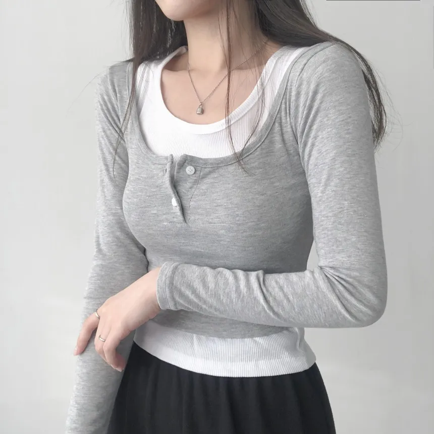 ノースリーブ&ヘンリーネックTシャツSET | lilisense | 詳細画像13