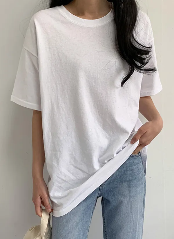 ホワイト半袖Tシャツ | 4dlook | 詳細画像1