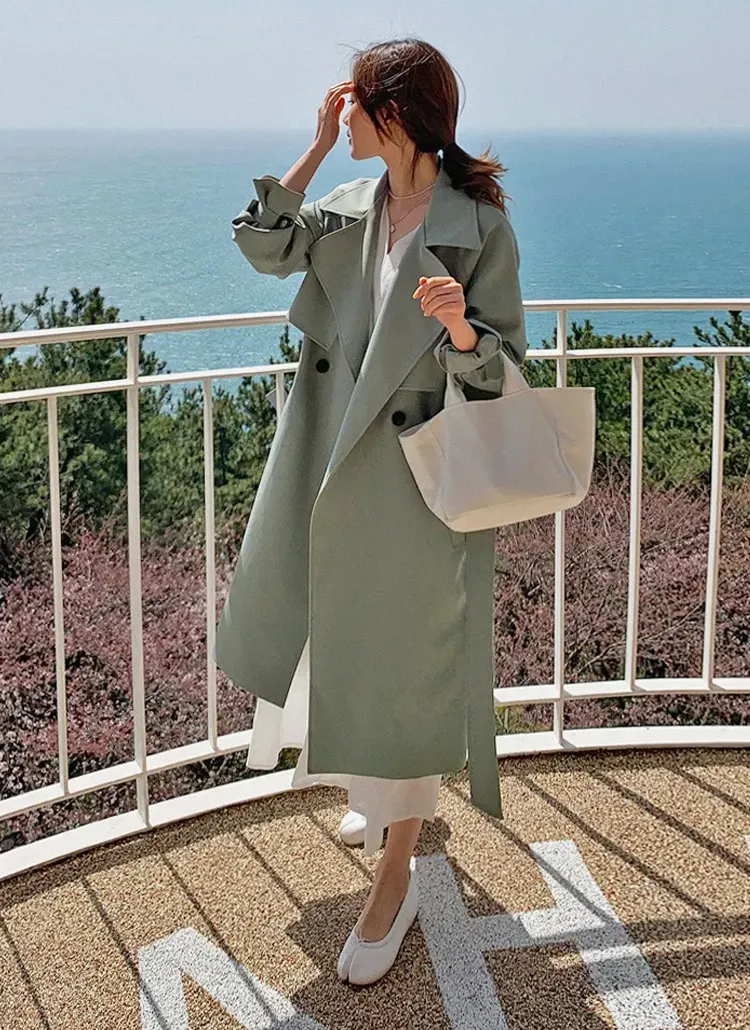 ダブルボタンルーズトレンチコート | hotping | 詳細画像1