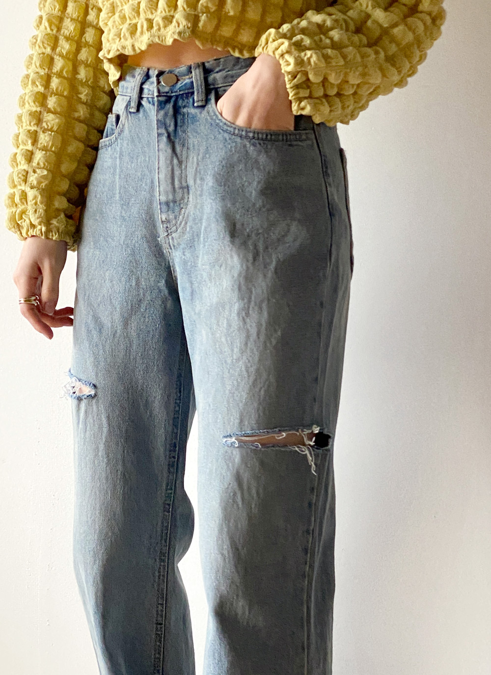 ダメージスリットデニムパンツ | レディースファッション通販 ダメージスリットデニムパンツ | レディースファッション通販