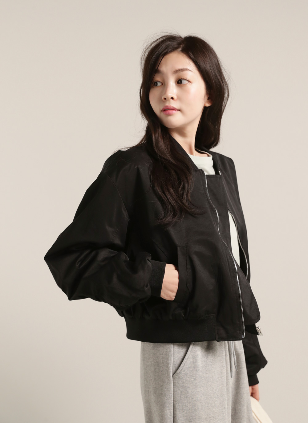 RIKO シャーリングスリーブブルゾン