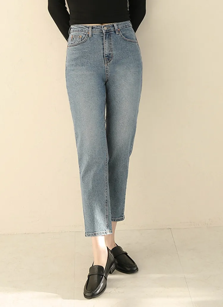 8分丈ストレートデニムパンツ | レディースファッション通販 - DHOLIC