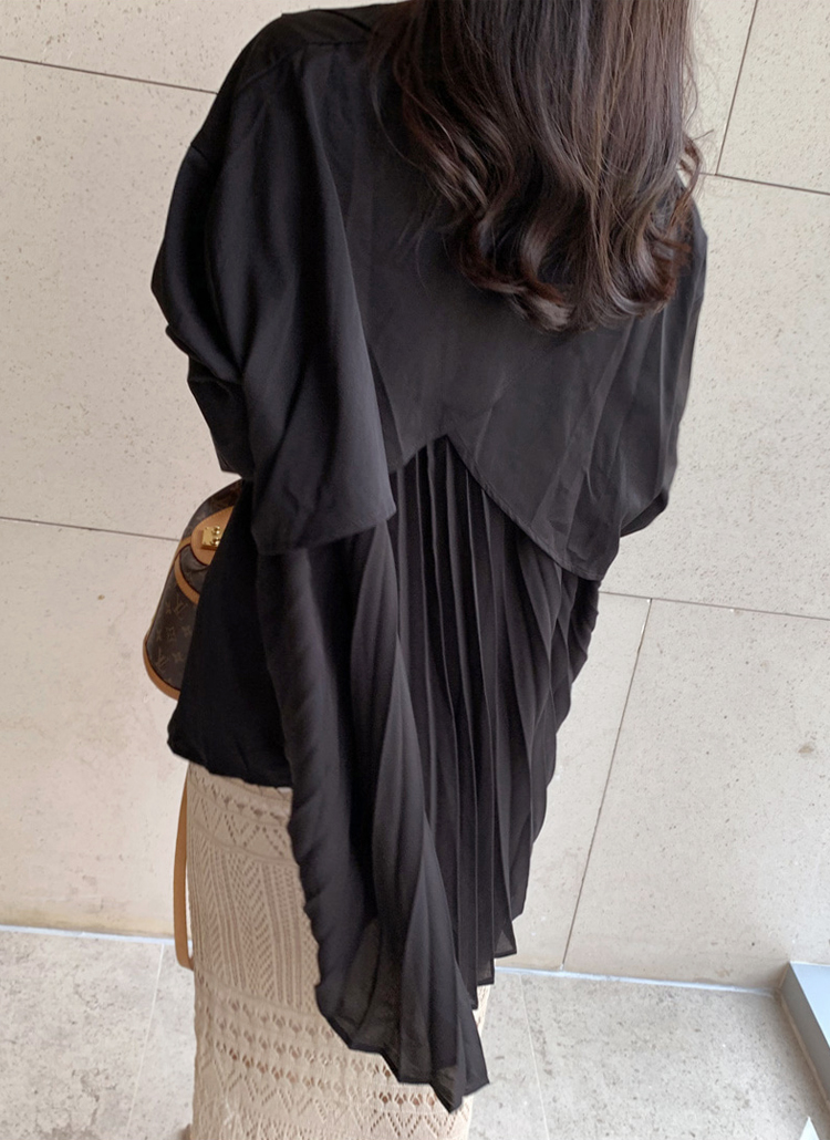 【ネイビー（40）】バックプリーツスキッパーブラウス JAYRO｜バックプリーツスキッパーブラウス | Rakuten Fashion(楽天