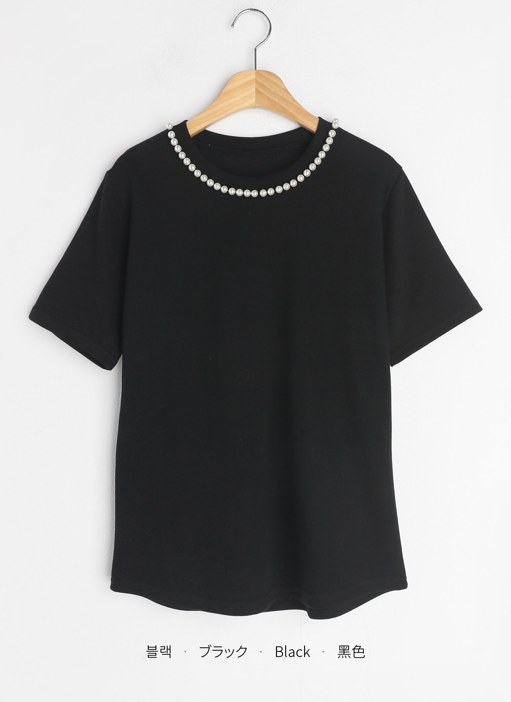 フェイクパールラウンド半袖Tシャツ | DHOLIC | 詳細画像15