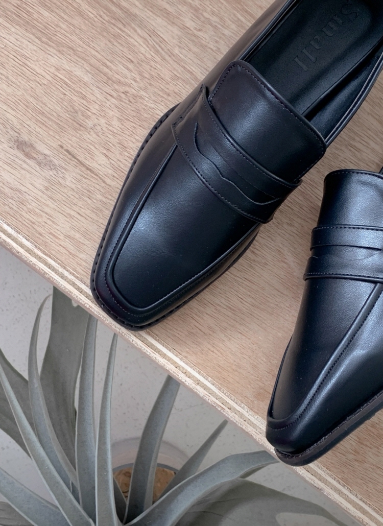 MELT THE LEDY スクエアローファー ブラック Melt The lady square loafer ローファー 黒 24cm