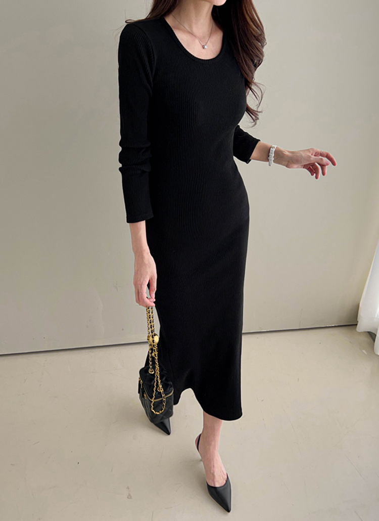 plage リブロングワンピース 追加》Rib ロングスリーブ ワンピース 2（ワンピース）｜Plage