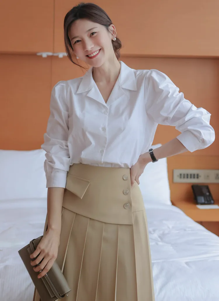 3ボタンプリーツスカート | レディースファッション通販 - DHOLIC 