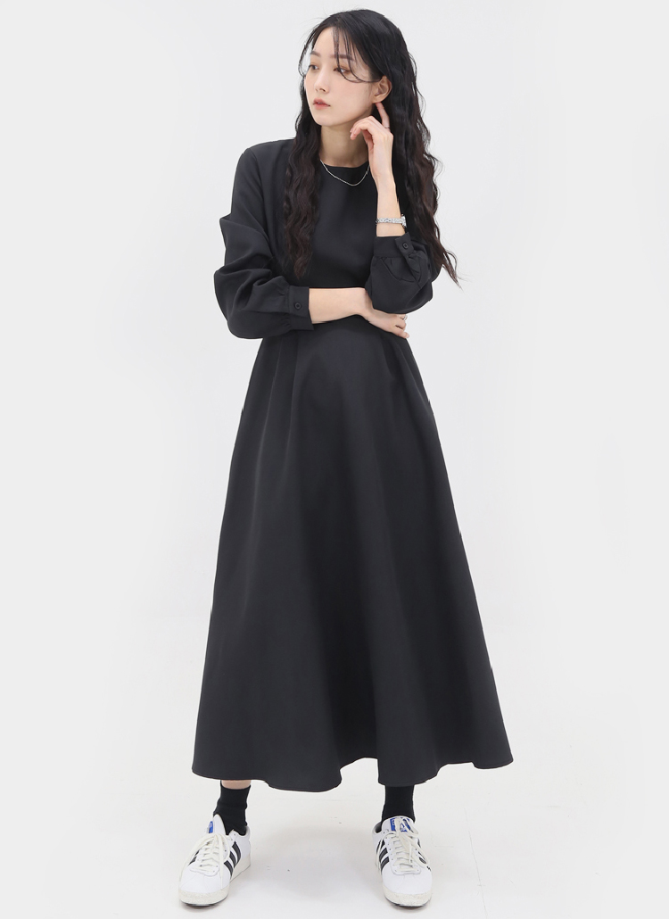 ラウンドウエストタックワンピース | レディースファッション通販 - DHOLIC