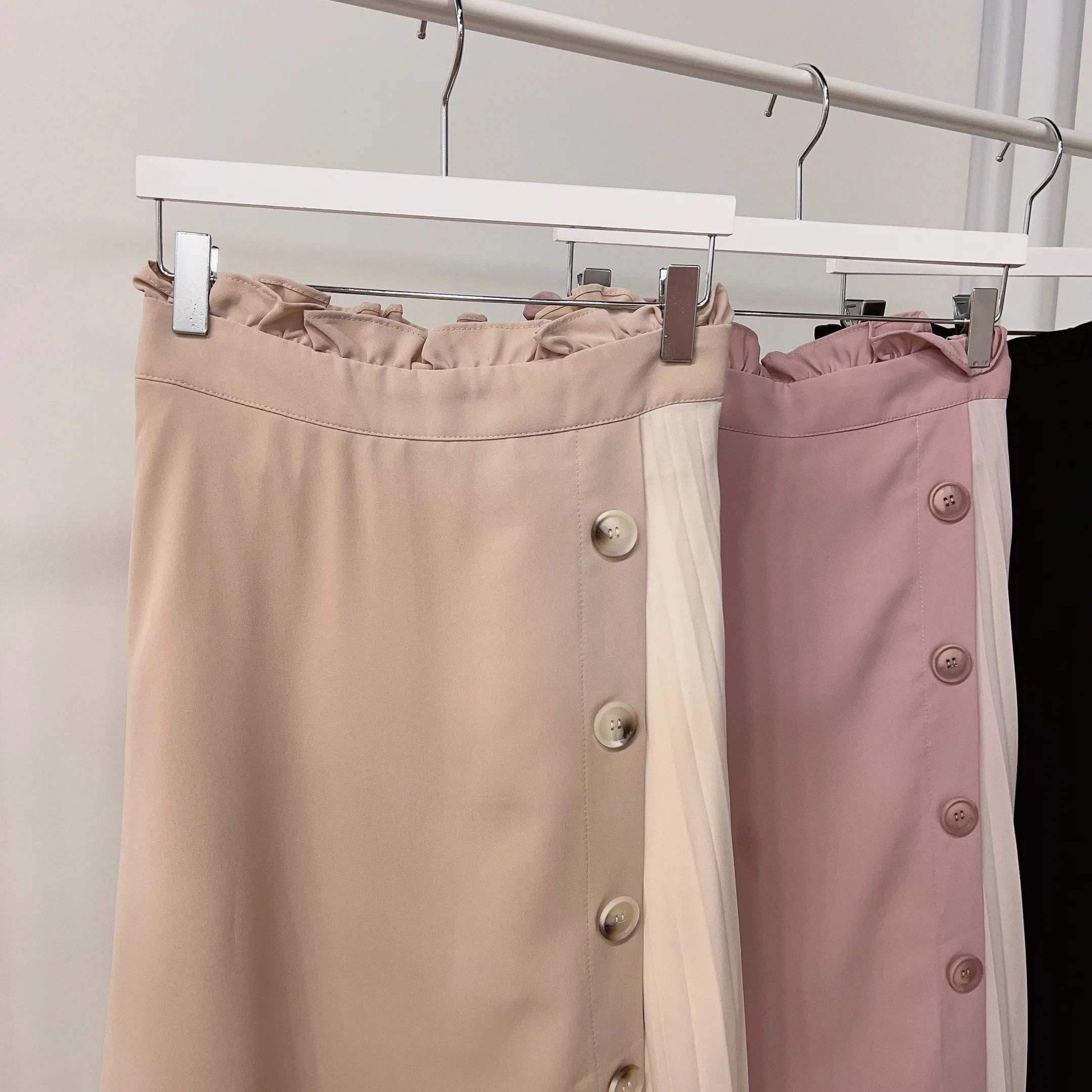 サイドボタンプリーツ配色スカート | mirangmirang | 詳細画像22