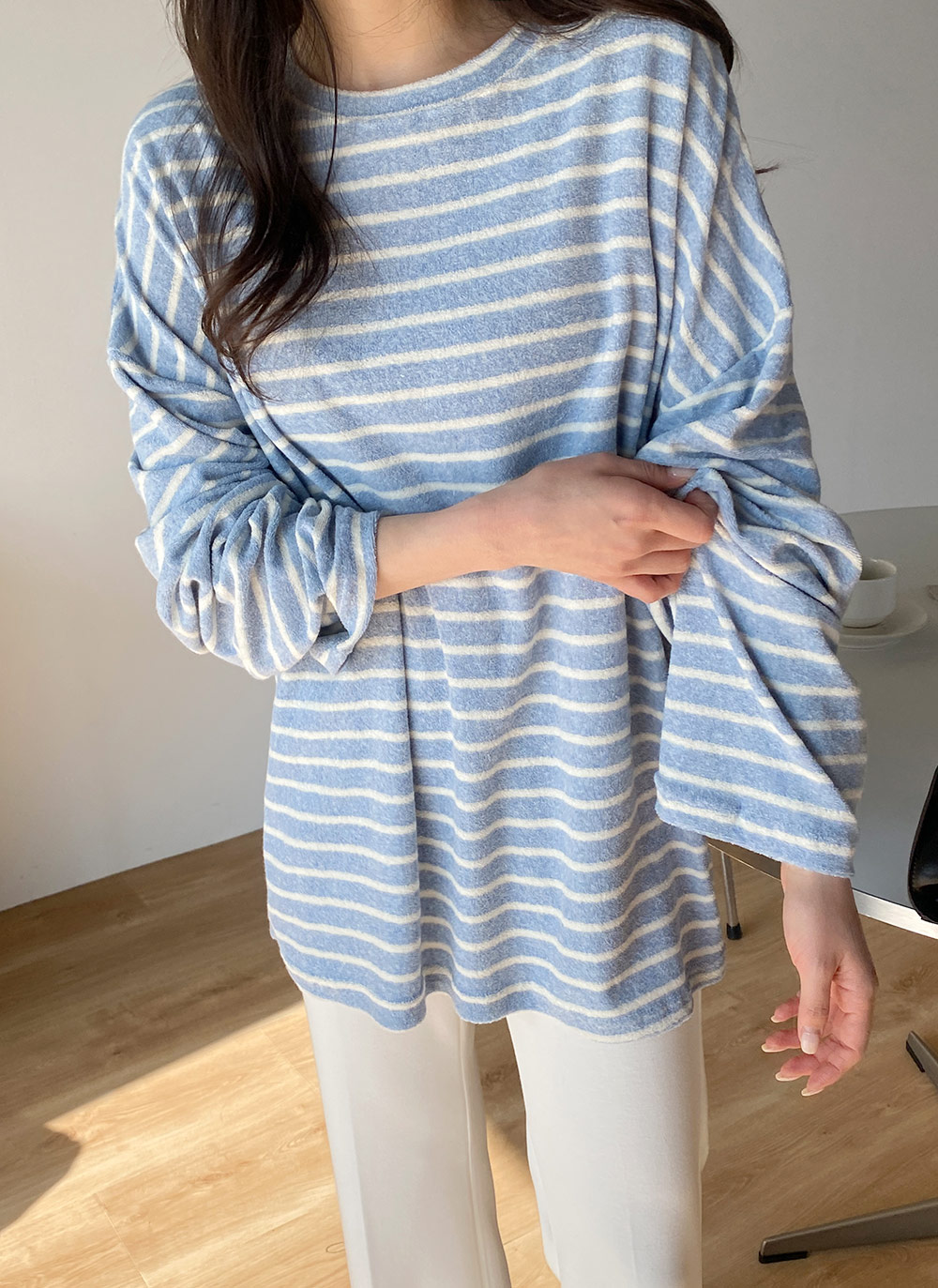 jonnlynx FRILL PULLOVER ボーダー 長袖カットソー