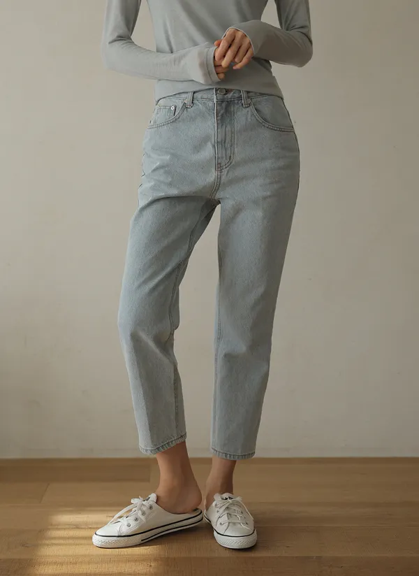 クロップドテーパードデニムパンツ | レディースファッション通販 - DHOLIC